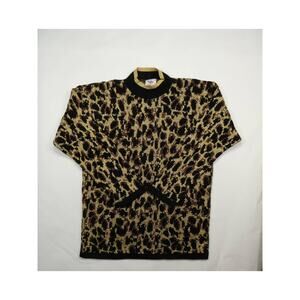 Nutcracker Christmas Holiday sweater, leopard print, medium, NEW